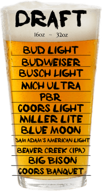 draft beer pint glass